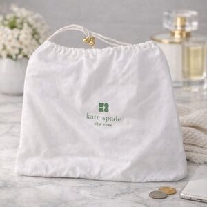 Kate Spade White and Green Dust Bag